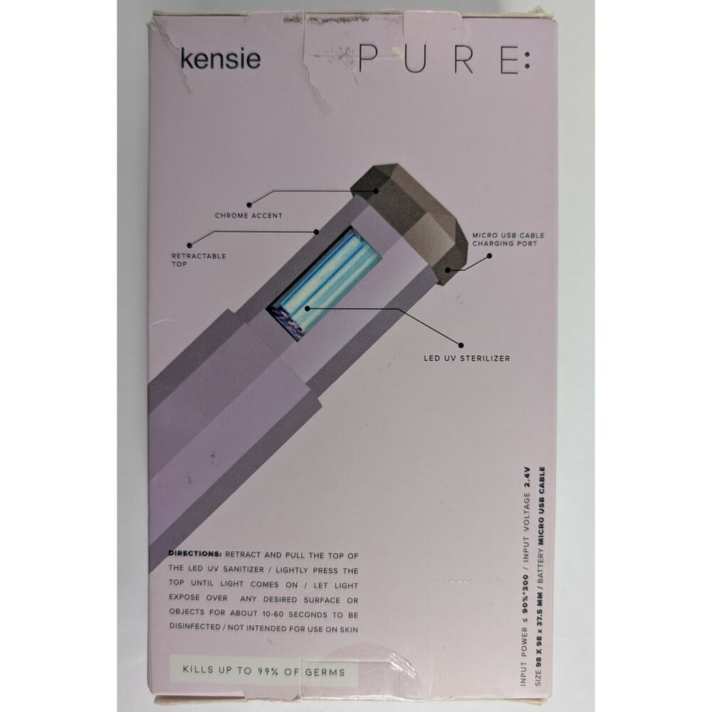 The Kensie Pure Led UV Sanitizer Wand Pink - Picture 6 of 10